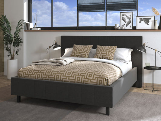 Double bed Basel 160 gray